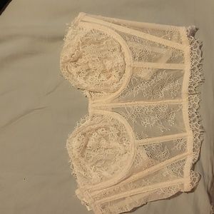 Victoria's secret white lace corset 36C